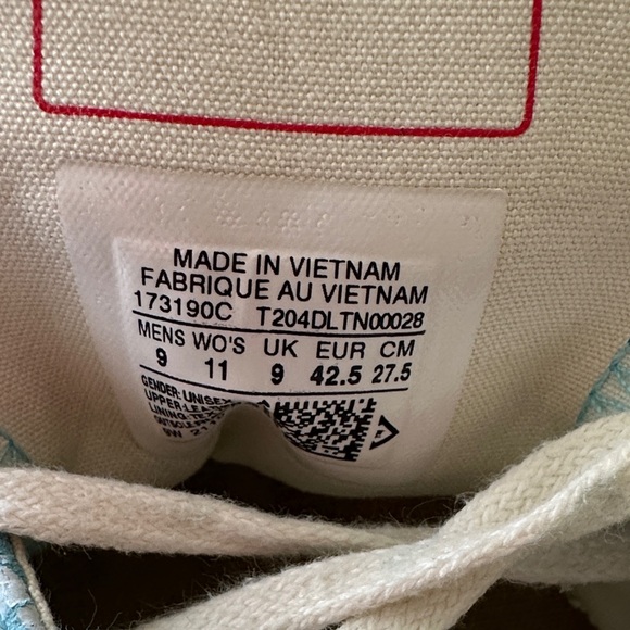 Converse Aqua faux snakeskin Sneakers with Lace Detail UNISEX - Picture 5 of 5